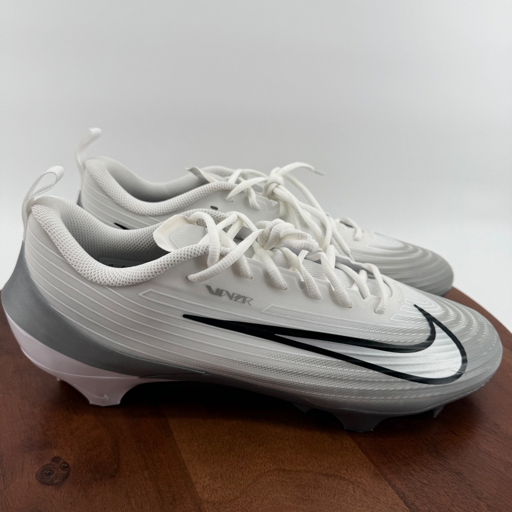Nike Vapor Speed 3 Football Cleats White Grey FB3303-100 Mens Size 13 - Picture 1 of 9